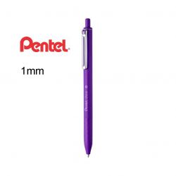  PENTEL Stylo bille iZee rétractable Pointe 1 mm Encre rechargeable Violet