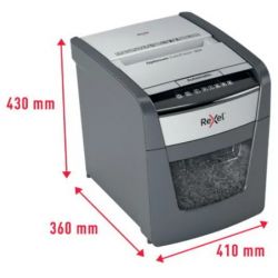 REXEL Destructeur de documents Optimum Auto+ 50X P-4, coupe croisée, 4x28mm, 50 feuilles, 20 L 2020050XEU