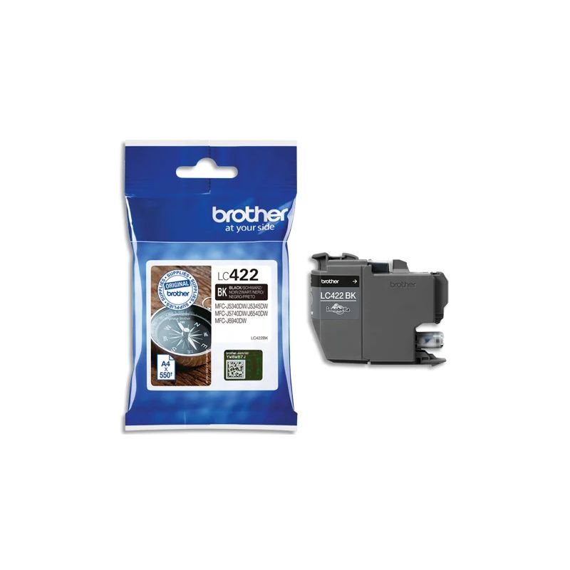 BROTHER Cartouche Jet d'encre noir LC422BK