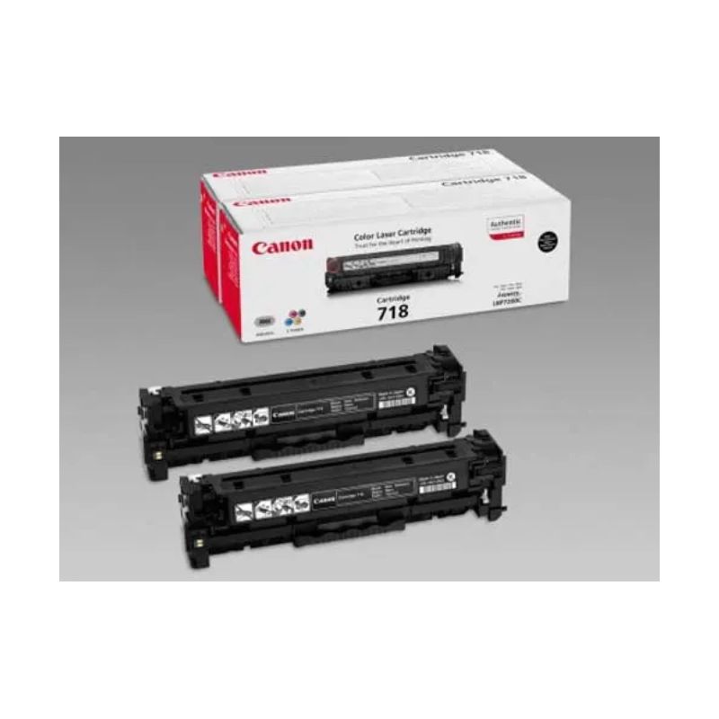 CNO PACK 2 CART TONER NOIR 718BK 2662B00