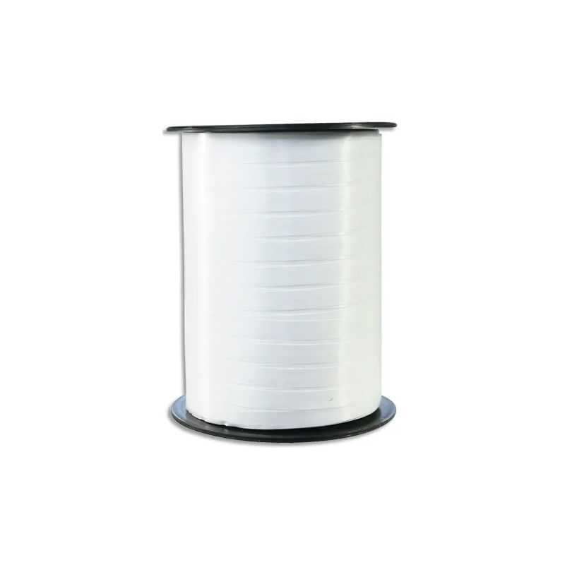 CLAIREFONTAINE Bobine bolduc de comptoir 500mx7mm lisse coloris Blanc