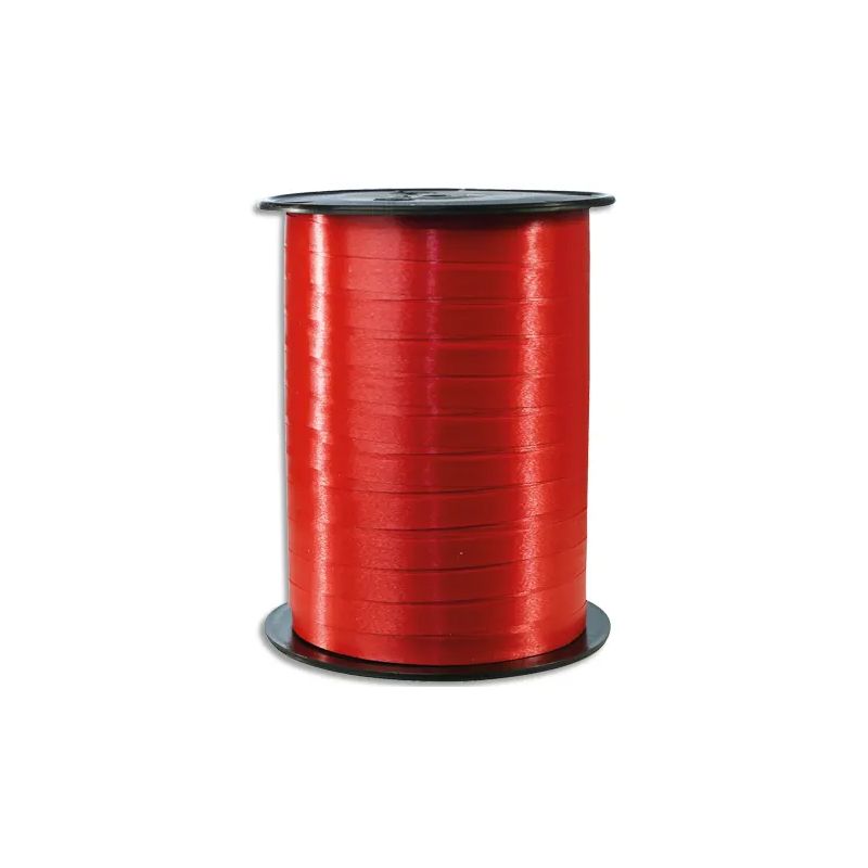 CLAIREFONTAINE Bobine bolduc de comptoir 500mx7mm lisse coloris Rouge