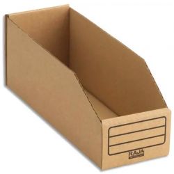 EMBALLAGE Paquet de 50 bacs à bec de stockage en carton brun - Dimensions : L10,1 x H11,2 x P30,1 cm