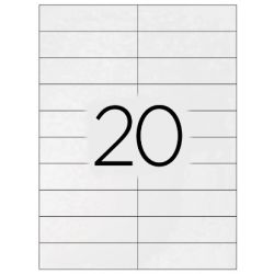 Étiquette adhésive q-connect 105x29mm coins droits imprimante jet d'encre laser copieur boîte 100 feuilles 2000 unités