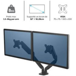 FELLOWES Bras porte écran double Platinum Series