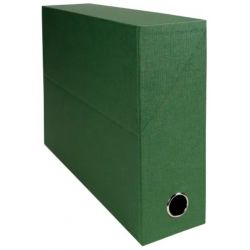 EXACOMPTA Boîte de transfert, carton rigide recouvert de papier toilé, dos 9 cm, 34x25,5 cm, vert