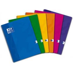 OXFORD Cahier spiralé 100 pages 24x32cm 5x5. Couverture carte assortie