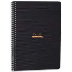 RHODIA Cahier spirale couverture Noire PP 22,5x29,7cm