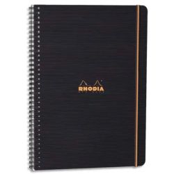 RHODIA Cahier PROBOOK spirale couverture Noire PP 22,5x29,7cm