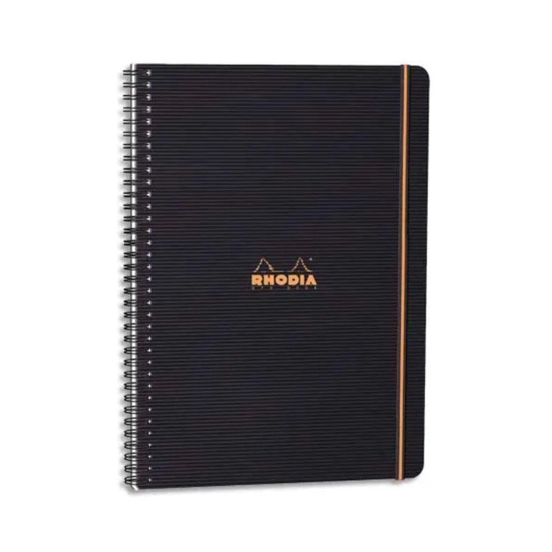 RHODIA Cahier PROBOOK spirale couverture Noire PP 22,5x29,7cm