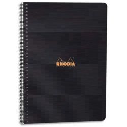 RHODIA Cahier MEETINGBOOK spirale couverture Noire PP 16x21cm