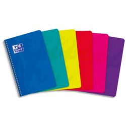 Carnet spirale 9x14cm petits carreaux 5x5 90g 100 pages assortis