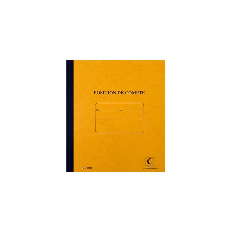 Carnet de position de compte 210 X 190 – 80 pages