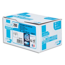 GPV Boîte de 200 enveloppes DL 110x220mm 100g Blanches auto-adhésives PFEC