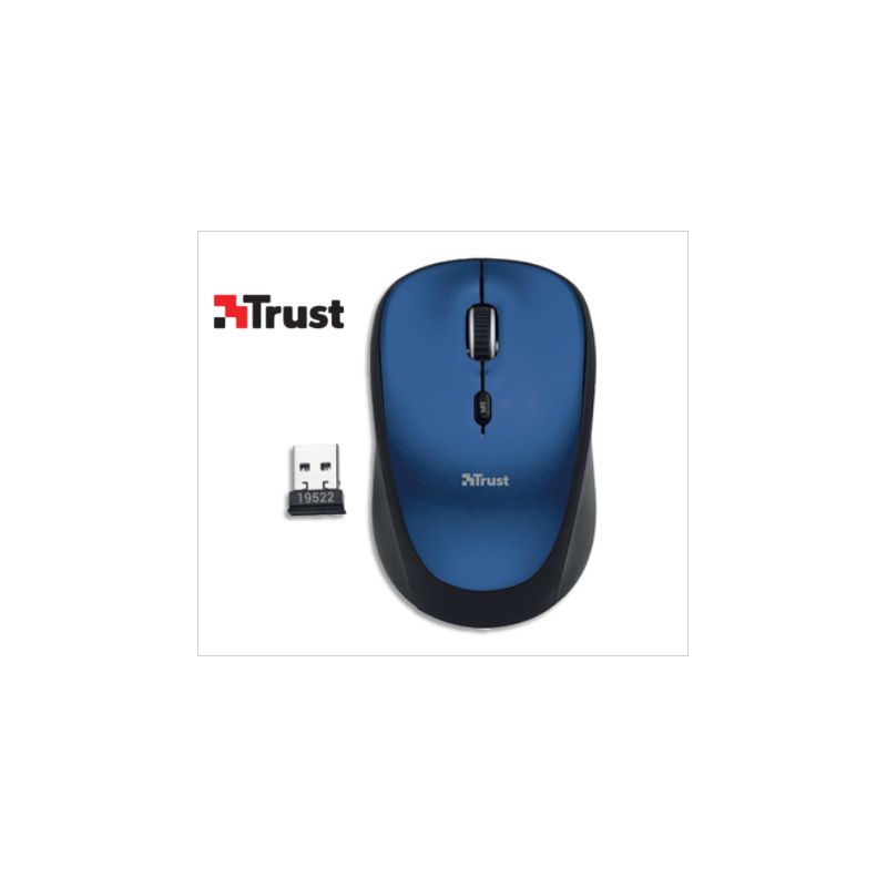 TRUST Souris sans fil bleu YVI ECO