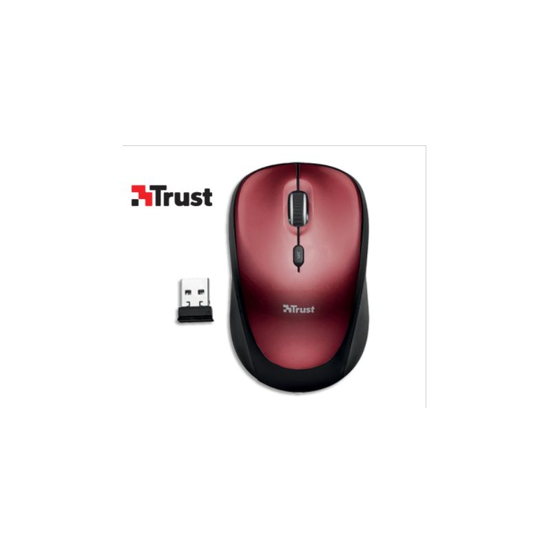 TRUST Souris sans fil rouge YVI ECO