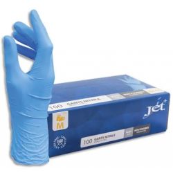 Boîte de 100 gants Nitrile non poudrés NITRILE Taille 8/M. Coloris bleu