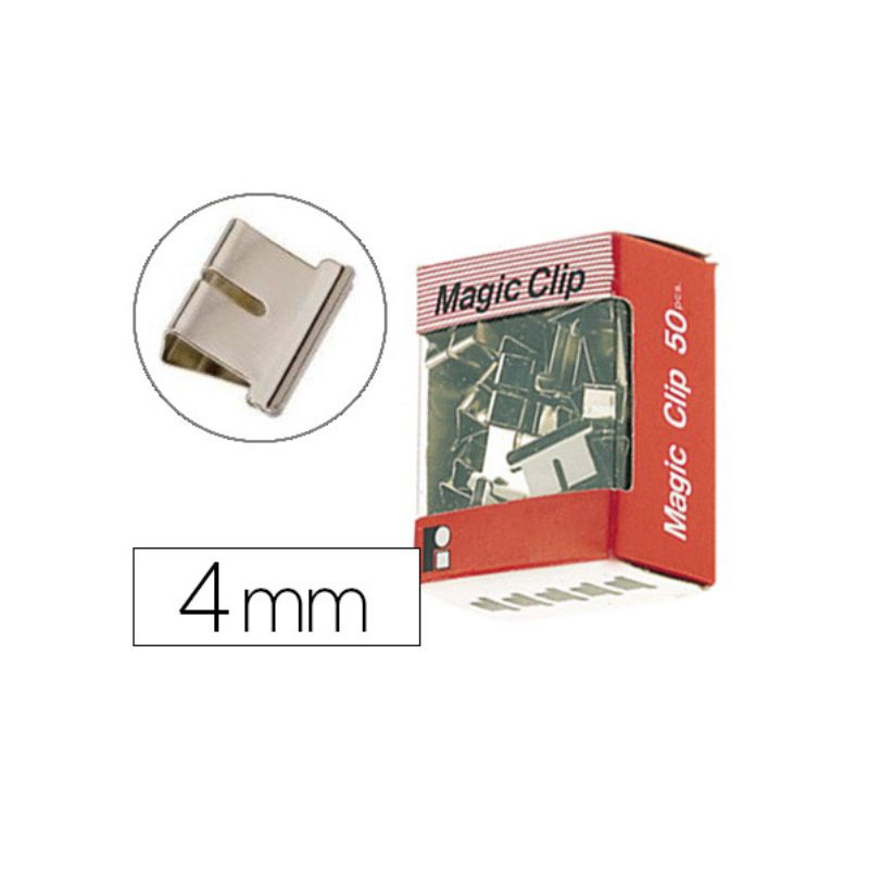 Clip pince relieur jpc 4mm boîte 50 unités.