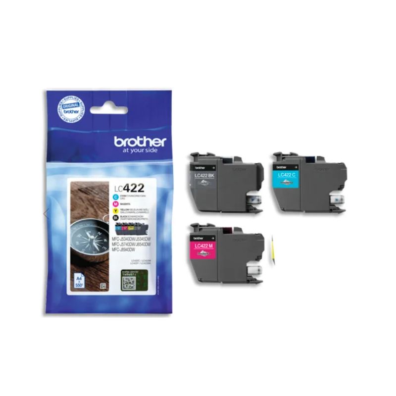 BROTHER Pack de 4 cartouches Jet d'encre LC422VAL