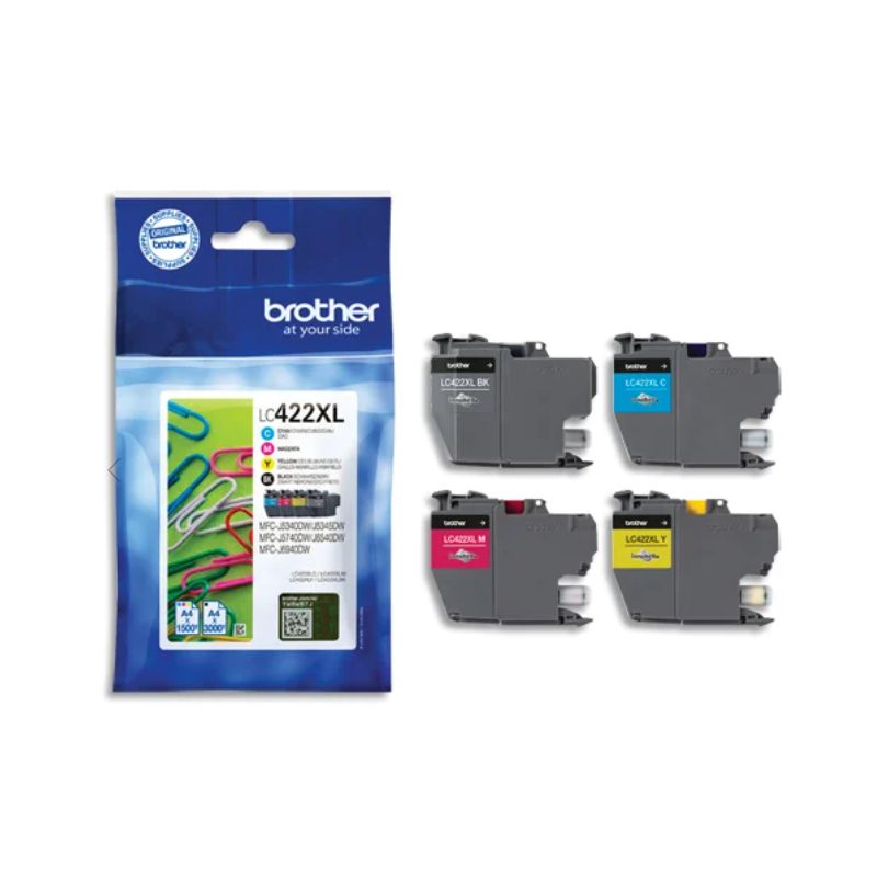 BROTHER Pack de 4 cartouches Jet d'encre XL LC422XLVAL