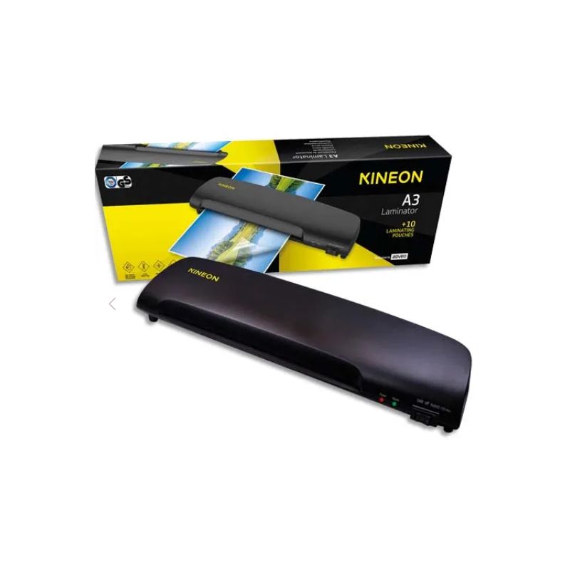 KINEON Plastifieuse A3 - 80 à 125 microns + 10 pochettes incluses L304-A