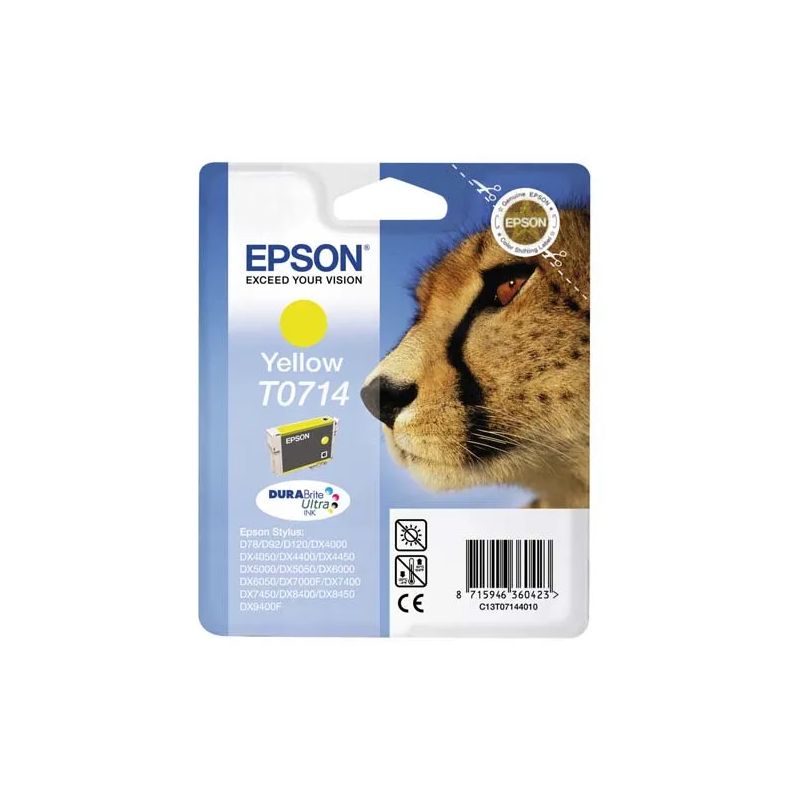 EPSON Cartouche Jet d'Encre DURABrite Ultra Jaune ''Guépard'' - C13T07144012