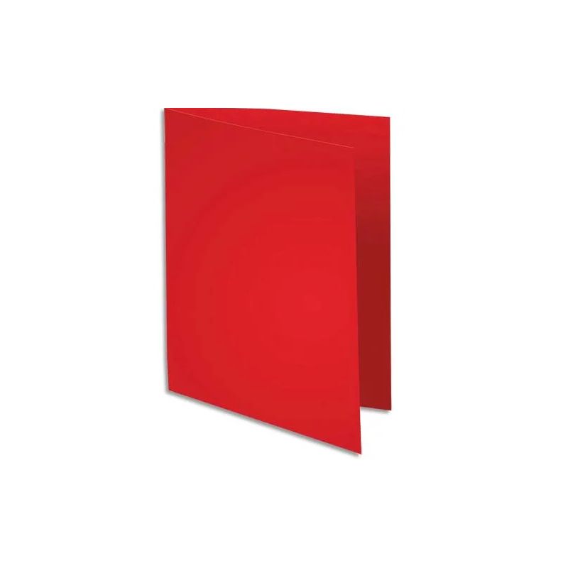 EXACOMPTA Paquet de 100 chemises SUPER 180 en carte 160 grammes coloris Rouge