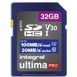 INTEGRAL Carte SDHC 32Go 4K INSDH32G-100V30