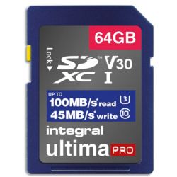 INTEGRAL Carte SDHC 64Go 4K INSDX64G-100V30