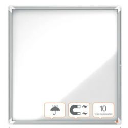 NOBO Vitrine d'affichage extérieure magnétique Premium Plus, à clé, capacité 12 feuilles A4, 1902581