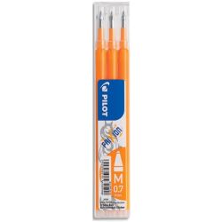 PILOT Set de 3 recharges pour roller FriXion Ball 07. Pointe moyenne 0,7 mm. Encre Orange Abricot