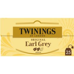 TWININGS Thé noir Earl Grey 25 sachets