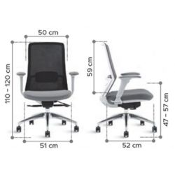 Fauteuil ergonomique synchrone sans appui tete noir