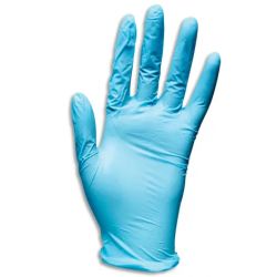 Boîte de 100 gants nitrile bleu standard medical et alimentaire. Taille XL