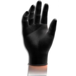 Boîte de 50 gants nitrile non poudrés GoGrip avec picot 6,5gr. Coloris noir. Taille L