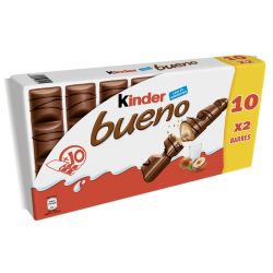 KINDER Bueno 10 fois 2 Barres chocolatées au lait et noisettes