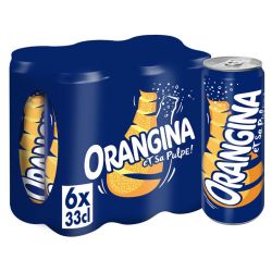 ORANGINA pack de 6 Boisson gazeuse à la pulpe d'orange