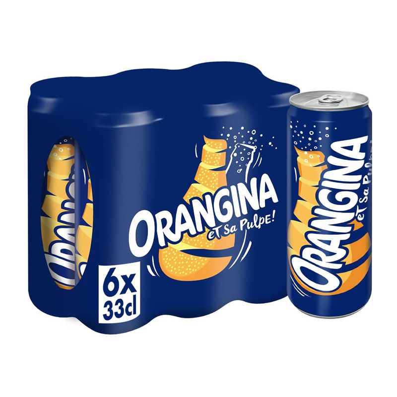 ORANGINA pack de 6 Boisson gazeuse à la pulpe d'orange