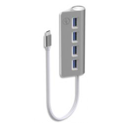 MOBILITY LAB Hub cylindre 4 ports USB-c Gris sidéral ML311821