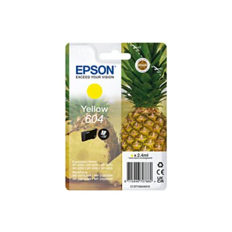 EPSON Cartouche Jet d'Encre Jaune 604 S (T10G4) C13T10G44010