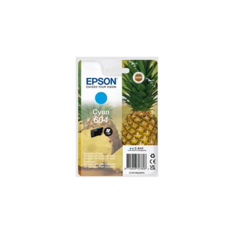 EPSON Cartouche Jet d'Encre Cyan 604 S (T10G2) C13T10G24010