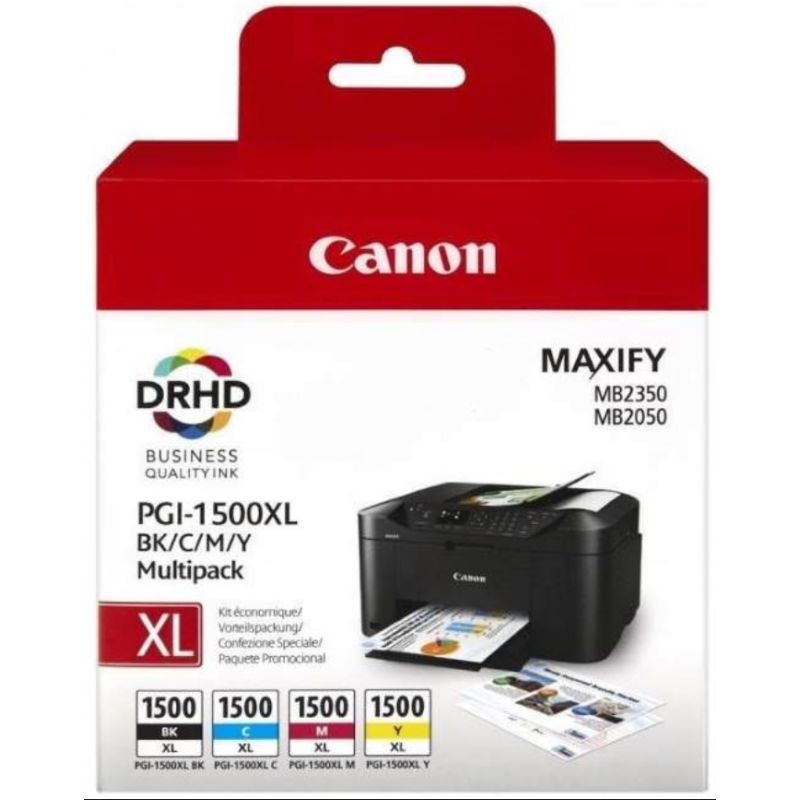 CANON Multipack 4 cartouches Jet d'encre N° 1500 / 9182B010 Noir + Cyan + Magenta + Jaune - Format XL