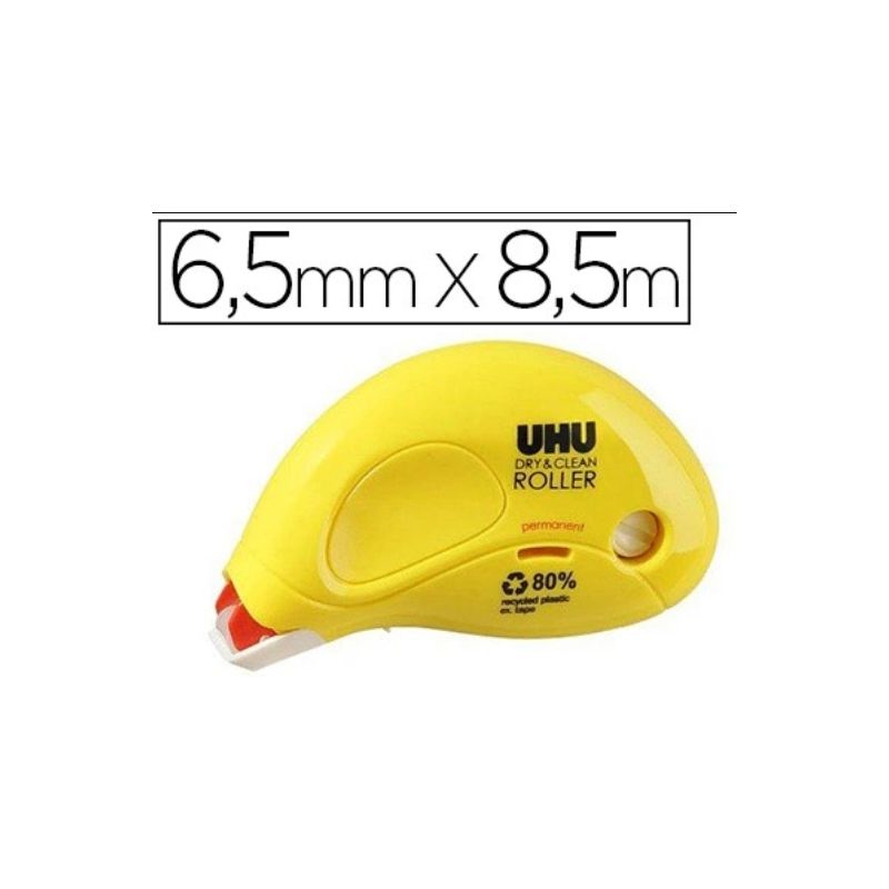 UHU DRY & CLEAN ROLLER jetable permanent