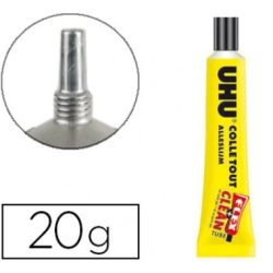 UHU Tube de 20g de colle liquide Flex and Clean avec solvant