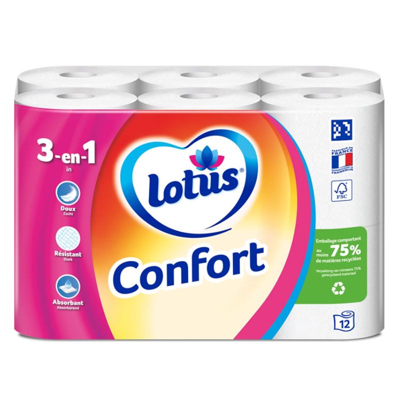 LOTUS Papier toilette aquatube 2 épaisseurs