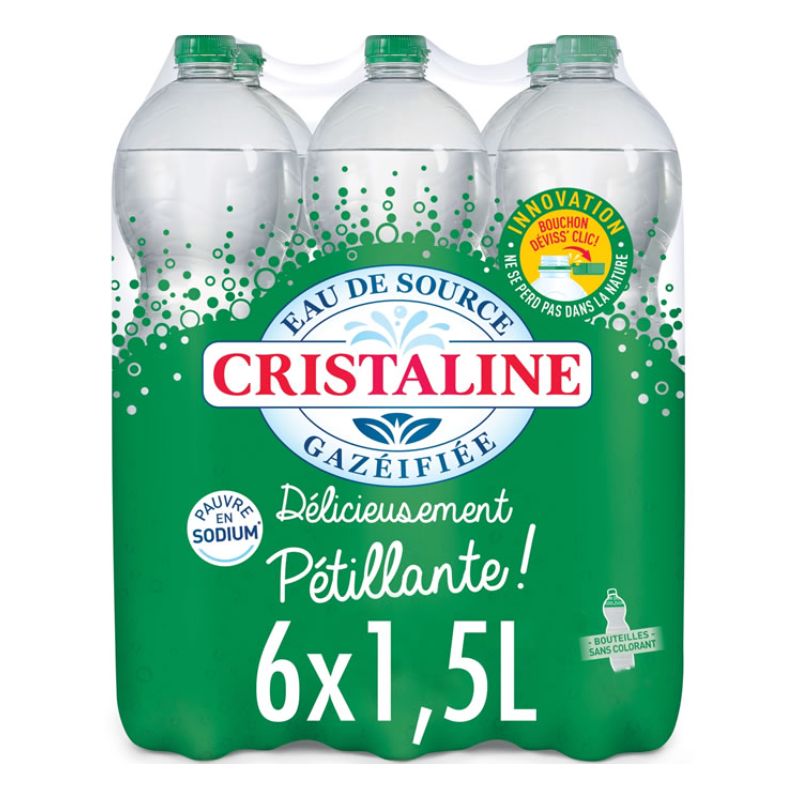CRISTALINE : Eau de source gazeuse