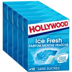 HOLLYWOOD Ice Fresh Chewing-gum à la menthe fraîche sans sucres 
