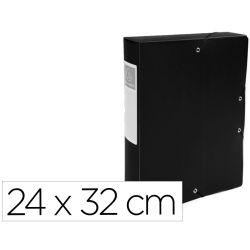 EXACOMPTA Boite de classement polypro 24x32cm opaque noir dos 60mm fermeture par elastique