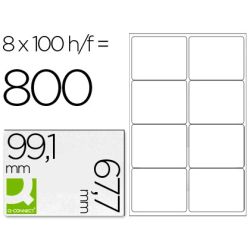 Q-Connect: Etiquette adhésive 99.1 x 67.7 mm - coins arrondis - boîte 100 feuilles