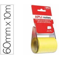 Dérouleur apli agipa notes repositionnables adhésives 60mmx10m lame plastique.